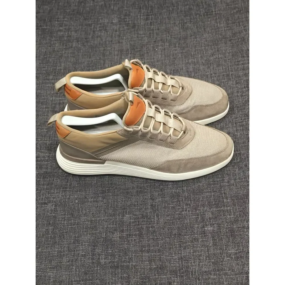 Wolf & Shepherd Crossover Victory Trainer Sneaker Men's 8.5 Taupe Mesh Suede